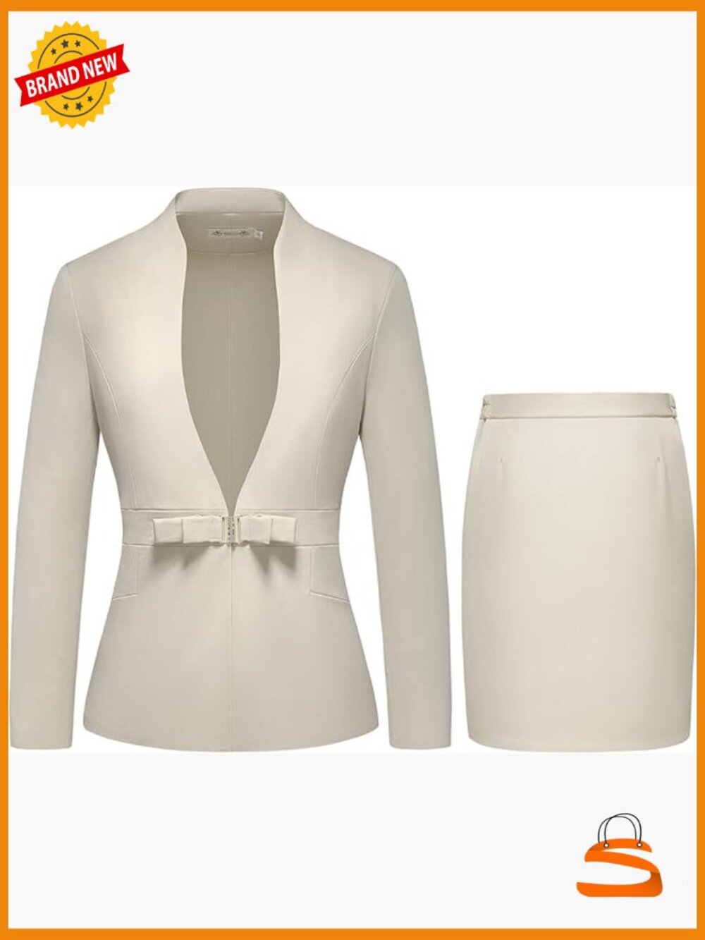 Women's Business Suit 2 Piece Pencil Skirt Blazer Set Work Professional